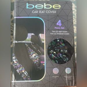 New Bebe car seat covers 4 piece set iridescent cheetah print